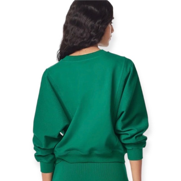 HERVE BY HERVE LEGER Dolman Green Sweatshirt Pullover Women's Size M - Picture 4 of 10